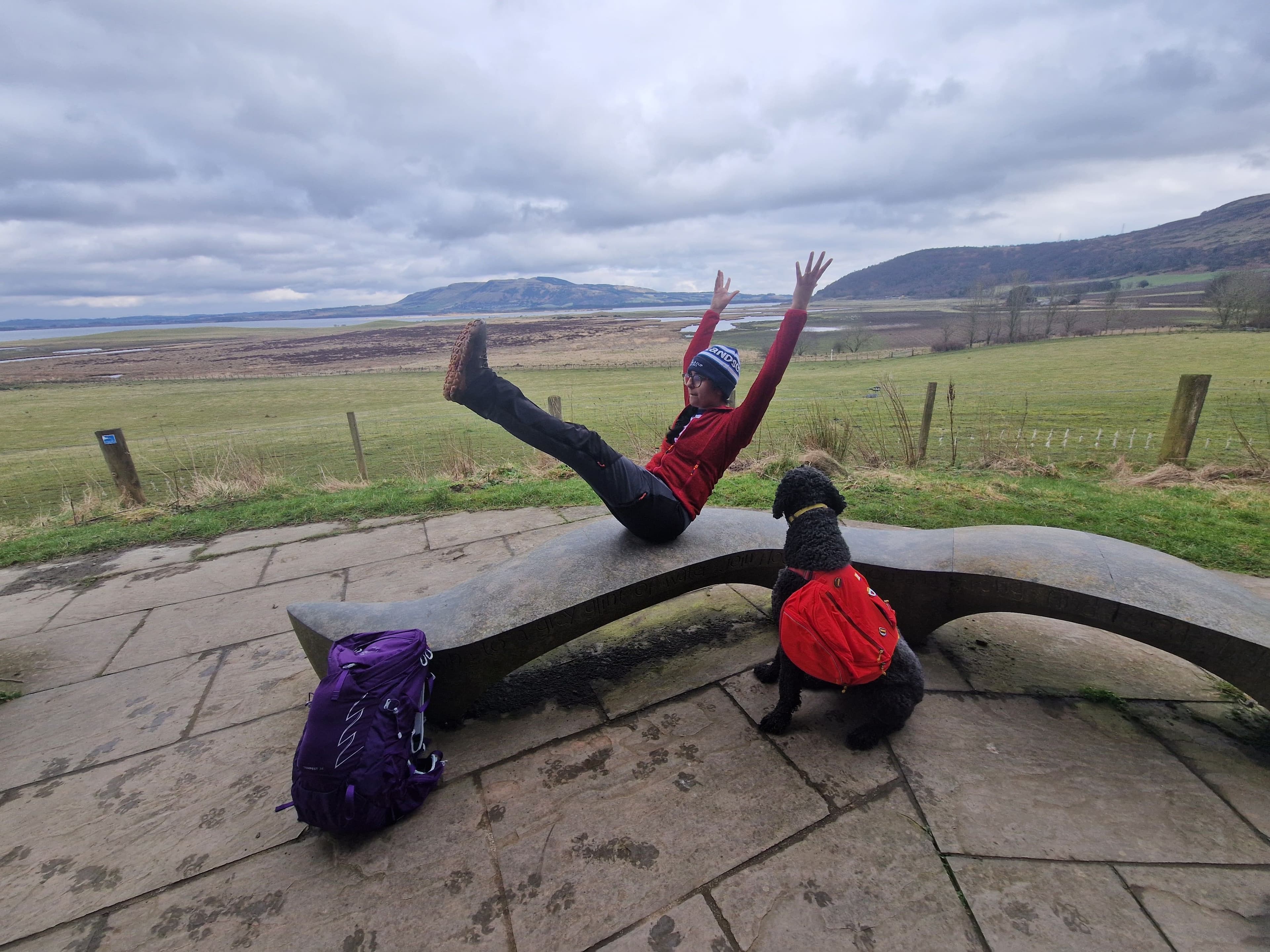 Shruti demonstrating a boat pose